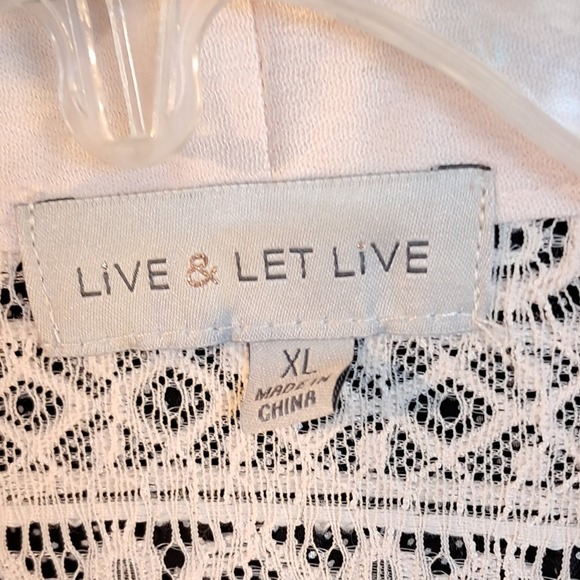 Live & Let Live Lace Kimono Open‎ Front Peplum Top Blouse Pink Bohemian - Picture 9 of 9